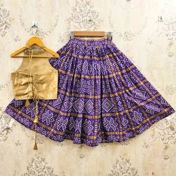Purple silk blend  kids lehenga choli 2