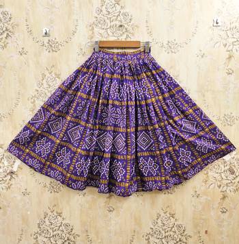 Purple silk blend  kids lehenga choli 3