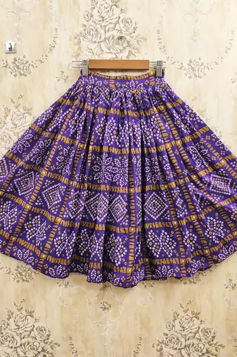 Purple silk blend  kids lehenga choli