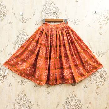Orange silk blend  kids lehenga choli 3