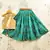 Turquoise silk blend  kids lehenga choli