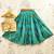 Turquoise silk blend  kids lehenga choli