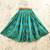 Turquoise silk blend  kids lehenga choli