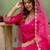 Pink women kurta pant dupatta set