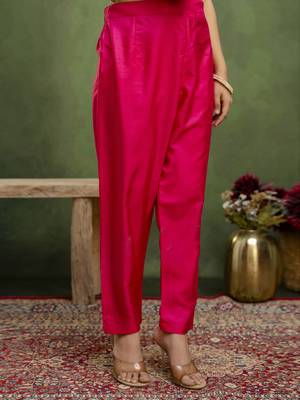 Pink women kurta pant dupatta set 4
