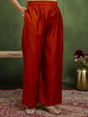 Orange women kurta pant dupatta set 4