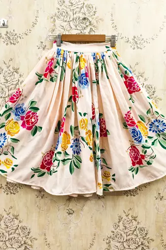 White cotton  kids lehenga choli