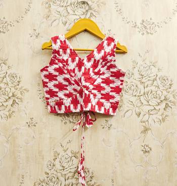 Red cotton  kids lehenga choli 4