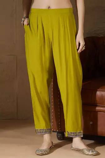 Yellow women kurta pant dupatta set