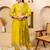 Yellow women kurta pant dupatta set