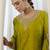 Green women kurta pant dupatta set