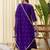 Purple women kurta pant dupatta set