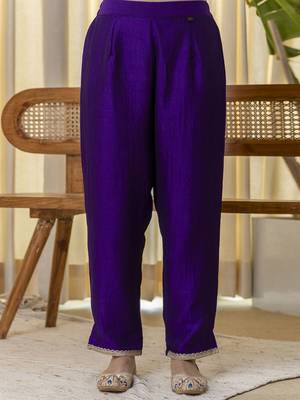 Purple women kurta pant dupatta set 4