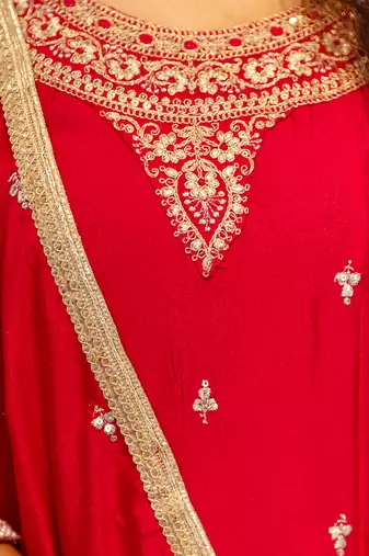 Pink women kurta pant dupatta set