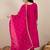 Pink women kurta pant dupatta set