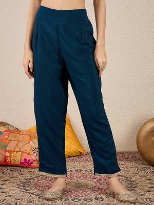 Blue women kurta pant dupatta set 4