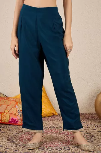 Blue women kurta pant dupatta set
