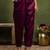 Purple women kurta pant dupatta set