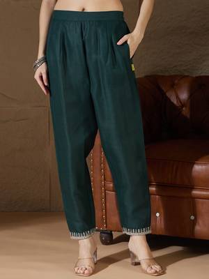Green women kurta pant dupatta set 4