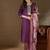 Purple women kurta pant dupatta set