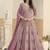 Faux georgette pink embroidered anarkali salwar kameez