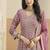 Faux georgette pink embroidered anarkali salwar kameez