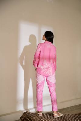 Pink printed linen co ord set 5