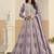Faux georgette embroidered light purple anarkali salwar kameez