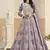 Faux georgette embroidered light purple anarkali salwar kameez