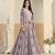 Faux georgette embroidered light purple anarkali salwar kameez