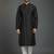 Black embroidery dupion silk kurta set