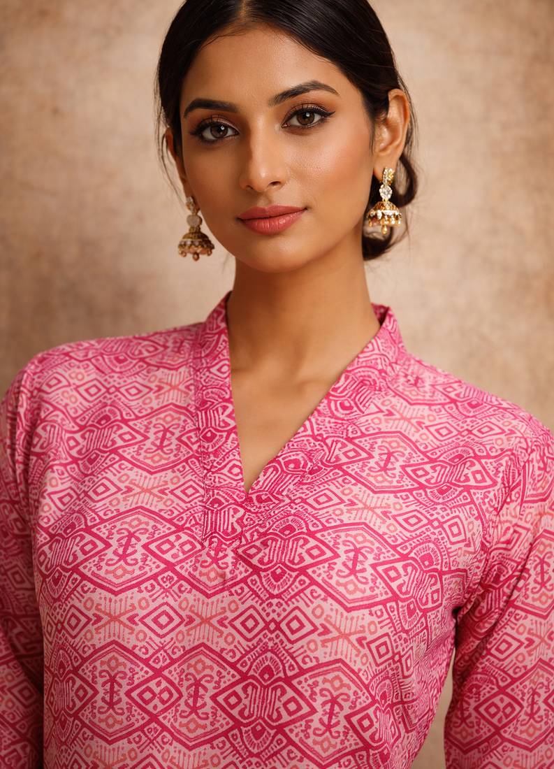 Trending floral digital print muslin silk tunic / stylish short kurti for grilish