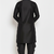 Black embroidery dupion silk kurta set