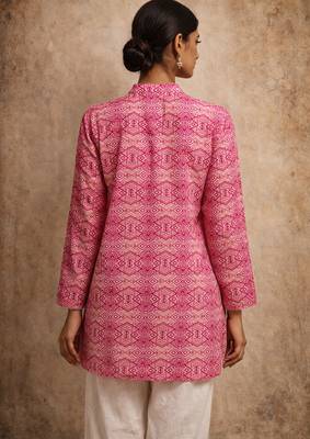  floral digital print muslin silk blend tunic 4
