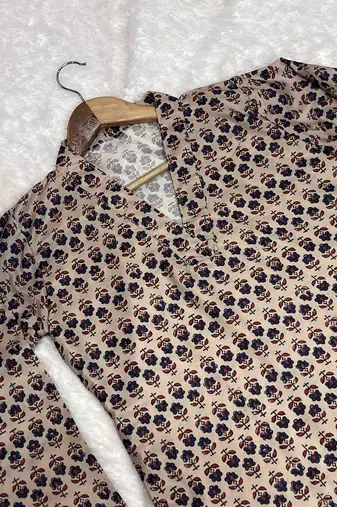  floral digital print muslin silk blend tunic