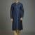 Navy embroidery dupion silk kurta set