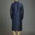 Navy embroidery dupion silk kurta set