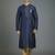 Navy embroidery dupion silk kurta set