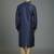 Navy embroidery dupion silk kurta set
