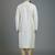 White embroidery dupion silk kurta set