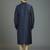 Navy embroidery dupion silk kurta set