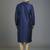 Royal blue embroidery dupion silk kurta set