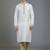 White embroidery dupion silk kurta set