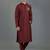 Maroon embroidery dupion silk kurta set
