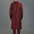 Maroon embroidery dupion silk kurta set