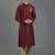 Maroon embroidery dupion silk kurta set