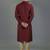 Maroon embroidery dupion silk kurta set