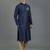 Navy embroidery dupion silk kurta set