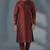 Maroon embroidery dupion silk kurta set