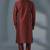 Maroon embroidery dupion silk kurta set
